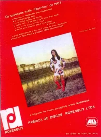 Revista Contigo Nº 51. Contra-Capa. Os Sucessos Mais "Quentes" De 1967. "Eu Te Amo Mesmo Assim" (Martinha).
A Brasa Do Ano.