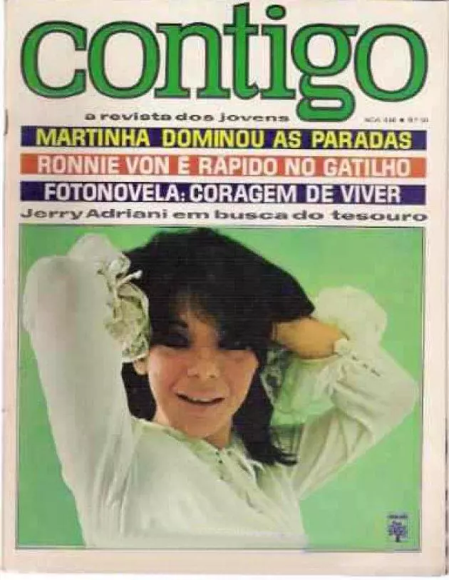 Revista Contigo - Número 50 de Novembro de 1967. A Cantora Martinha Dominou As Paradas. Esta Garota é Barra Limpa. Martinha Compõe, Martinha Canta, Martinha Domina As Paradas. Pág. 3, 4 e 5.